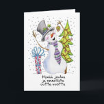 Festividades - Boneco de neve - cartão de Natal feliz finlandês<br><div class="desc">- Boneco de neve - cartão de Natal feliz finlandês do boneco de neve - joulua de Hyvää</div>