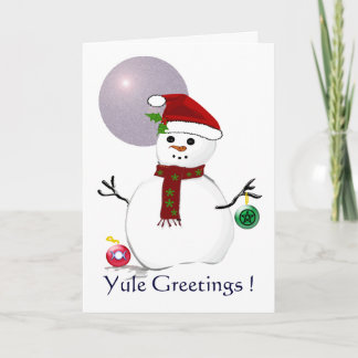 Festividades Boneco de neve de Wiccan - cartão de Yule