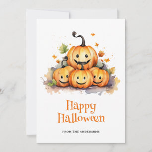 Festividades Bonitinhos Fantasmas Felizes Cartão de Halloween