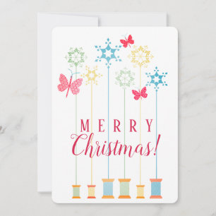 Festividades Borboletas de fio de agulha artesanato Cartão de N