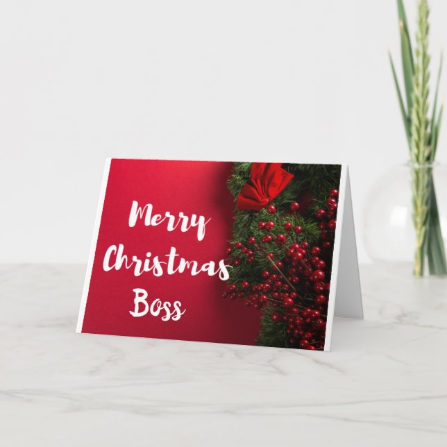 FESTIVIDADES "BOSS" NO CARTÃO DE FERIADO DE NATAL (Frente)