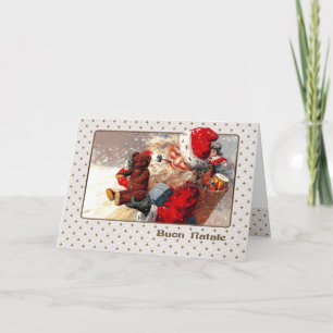 Festividades Buon Natale. Cartão de Natal em italiano