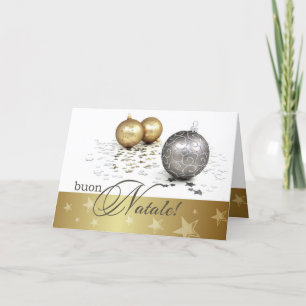 Festividades Buon Natale. Cartão de Natal em italiano