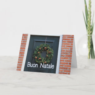 Festividades Buon Natale Cartão de Natal Italiano