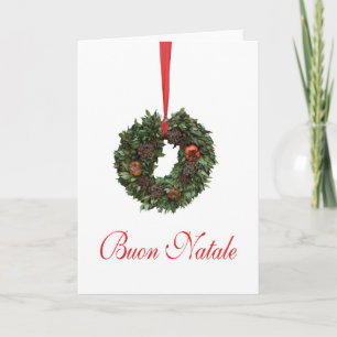 Festividades Buon Natale Cartão de Natal Italiano