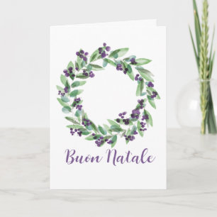 Festividades Buon Natale, cartão italiano de cupão de Natal