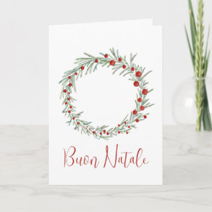 Festividades Buon Natale, cartão italiano de cupão de Natal