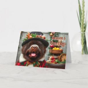 Festividades Cachorro da Terra Nova - Cartão de Natal do Pai