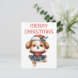 Festividades Cachorro Dançante - Cartão de Natal
