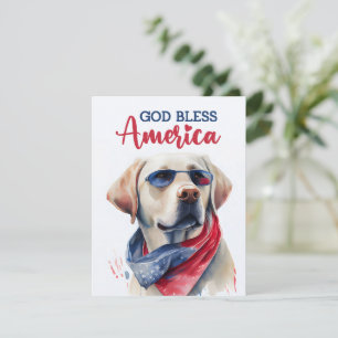 Festividades Cachorro Patriótico - Labrador Retriever Cartão de
