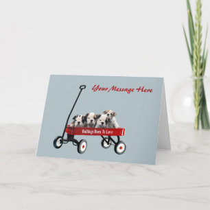 Festividades Cachorros-Balão No Cartão De Saudação De Vagão