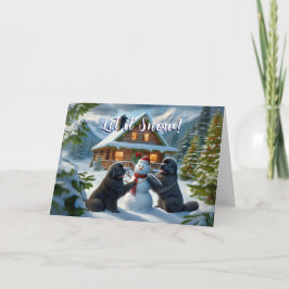 Festividades Cães da Terra Nova Construindo um Cartão de Neve
