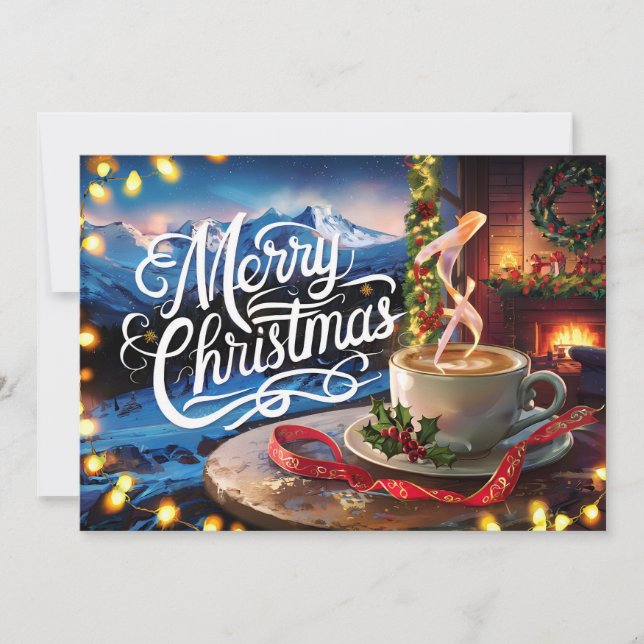 Festividades Café Amante Cartão de Natal #10 (Frente)