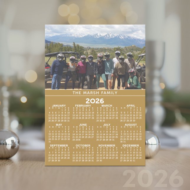Festividades Calendário Anual de Fotos 2024 - Cartão de Férias  (2026 Calendar Card)