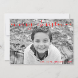 Festividades Caligrafia Feliz Cartão com fotos Horizontal de Na