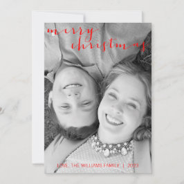 Festividades Caligrafia Feliz Cartão com fotos Vertical de Nata