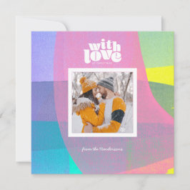 Festividades Camadas Pintadas de Amor no Cartão com fotos Quadr