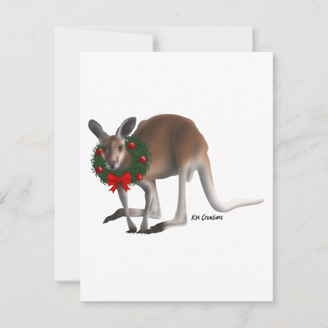Festividades Canguru - cartão de Natal (Frente)