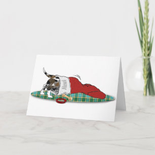 Festividades Cãozinho Catahoula em estoque no cartão de Natal