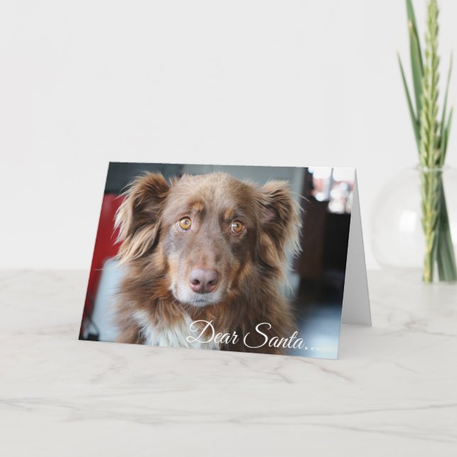 Festividades Caro Papai noel, define o cartão de Natal (Frente)