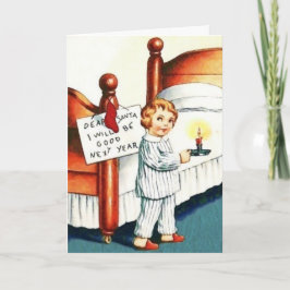 Festividades Caro papai noel eu serei bom cartão de Natal do