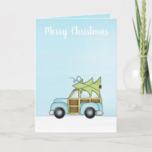 Festividades Carro com cartão de Natal