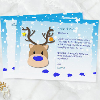 Festividades Carta de Papai Noel, Lista de Natal, Cartão Postal