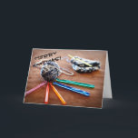 Festividades Cartão alegre de Knitmas<br><div class="desc">Um cartão de Natal para seu knitter favorito! Um jogo em palavras com Feliz Natal! 
"Knitmas alegre!" e o interior lê "e um ano novo esperto!"</div>