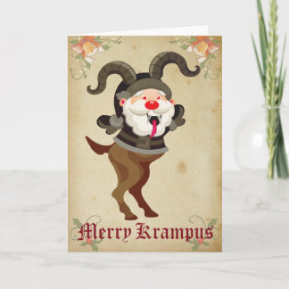 Festividades Cartão alegre do feriado de Krampus