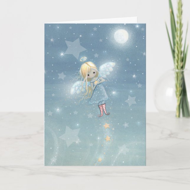 Festividades Cartão Anjo da Estrela de Natal (Frente)
