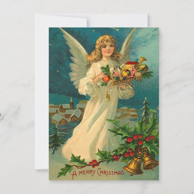 Festividades Cartão Anjo de Natal (Frente)