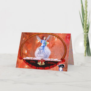 Festividades Cartão Anjo de Natal