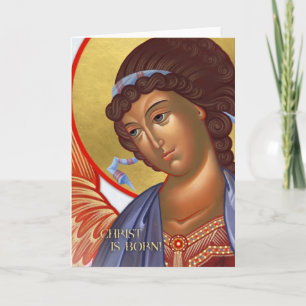 Festividades Cartão Anjo de Natal com dentro de cena de nativid