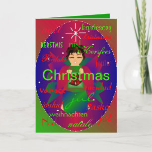 Festividades Cartão "Anjo De Natal De Todo O Mundo"