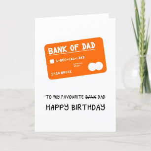 Festividades Cartão ATM do Bank of Pai Funny Dia de os pais