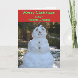 Festividades Cartão Avô de Natal Snowman