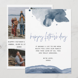 Festividades Cartão Azul de Dia de os pais para Marido de Foto 