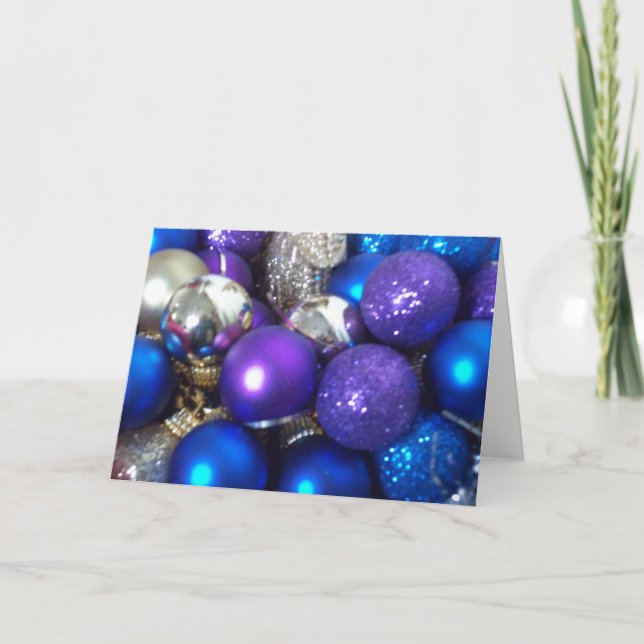 Festividades Cartão Baubles de Natal (Frente)