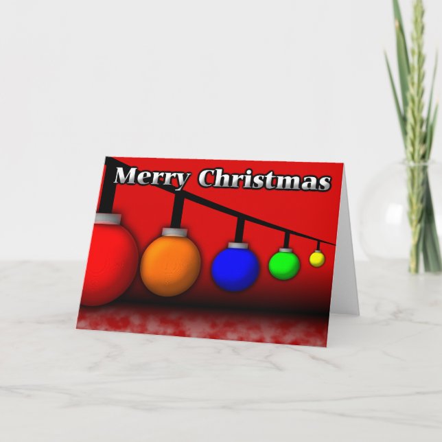 Festividades Cartão Baubles de Natal (Frente)