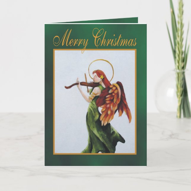 Festividades Cartão celestial de Chirstmas da harmonia (Frente)