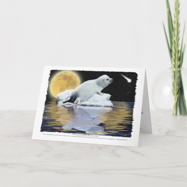 Festividades Cartão CELESTIAL do SELO de HARPA da CRIANÇA (Frente)