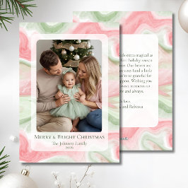 Festividades Cartão Chato de Férias com Aquarela Moderna