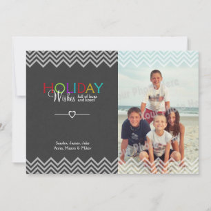 Festividades Cartão Chato de Foto com Desejos de Férias no Esti