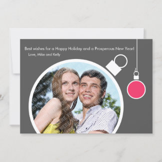 Festividades Cartão Chato de Fotos de Boas Festas Modernas