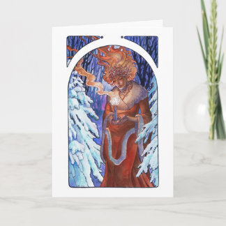 Festividades Cartão claro da deusa de Nouveau da arte do