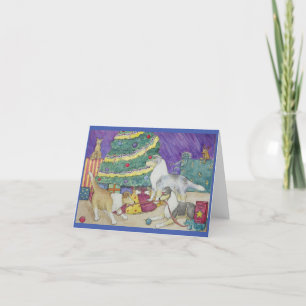 Festividades Cartão Collies de Natal