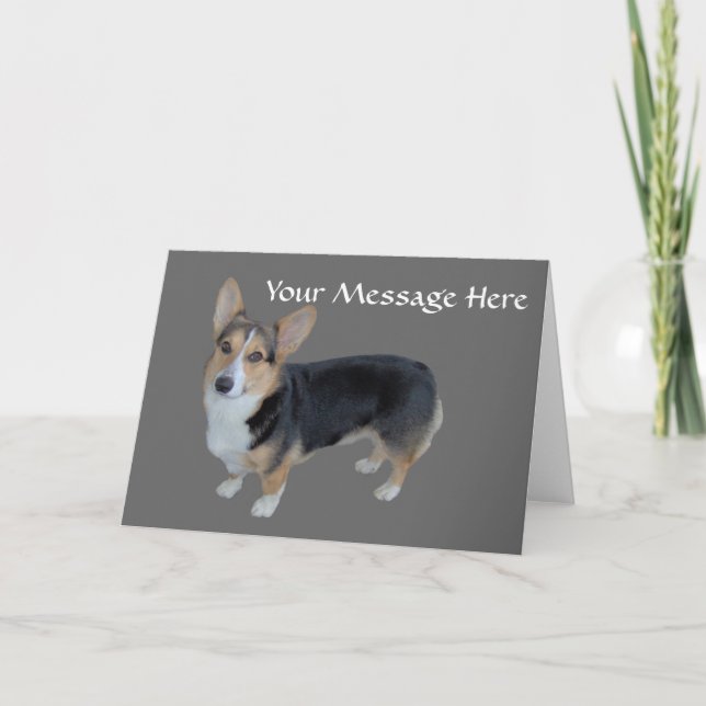 Festividades Cartão com alma do Corgi de Galês do Pembroke (Frente)