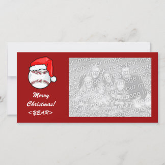 Festividades Cartão com fotos - Basebol de Natal