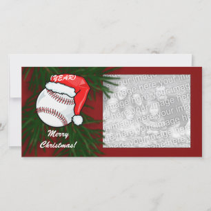 Festividades Cartão com fotos - Basebol de Natal