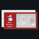 Festividades Cartão com fotos - boneco de neve do basebol do<br><div class="desc">Personalize este cartão do feriado com seus foto favorita e texto personalizado.</div>